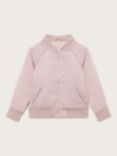 Monsoon Kids' Hammered Satin Bomber Jacket, Pale Pink