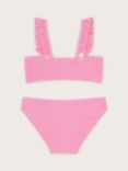 Monsoon Kids' Textured Tie Bow Bikini, Pink