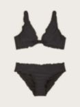 Monsoon Kids' Storm Scallop Trim Bikini, Black