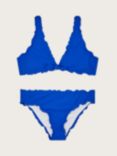 Monsoon Kids' Storm Scallop Trim Bikini, Blue