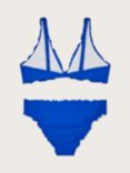 Monsoon Kids' Storm Scallop Trim Bikini, Blue