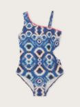 Monsoon Kids' Storm Batik Swimsuit, Blue