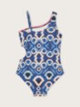 Monsoon Kids' Storm Batik Swimsuit, Blue