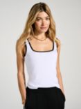 Baukjen Ellie Vest Top, White/Black, White/Black