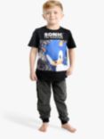 Brand Threads Kids' Sonic Pyjama Set, Black