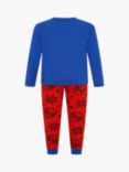 Brand Threads Kids' Cotton Spiderman Pyjama Set, Red