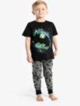 Brand Threads Kids' Batman T-Shirt Pyjama Set, Black