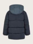 Monsoon Kids' Padded Houndstooth Hooded Jacket, Navy