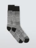 John Lewis Made in Italy Organic Cotton Rich Patterned Boot Socks, Multi