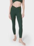 Sweaty Betty Super Soft Ultra-Lite 7/8 Wrap Yoga Leggings, Trek Green