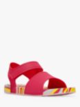 FitFlop Kids' iQushion Swirly Sandals, Raspberry/Multi