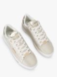 Carvela Leather Diamond Trainers, Gold