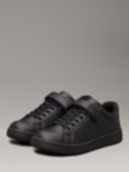 Calvin Klein Kids' Low Cut Lace Up Riptape Trainers, Black