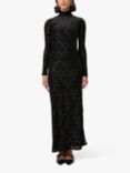 PAIGE Lucca Jacquard Velvet Dress, Black