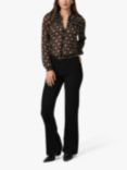 PAIGE Monika Floral Silk Blouse, Black/Multi