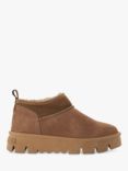 Dune Pod Suede Flatform Mini Ankle Boots, Taupe