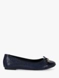 Dune Hallo Ballerina Pumps, Navy