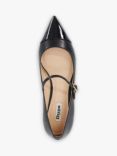 Dune Hastie Leather Pointed Ballerina Pumps