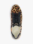 Dune Episode Leather Leopard Detail Flatform Trainers, Brown/Multi