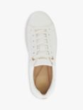 Dune Elli Metallic Trim Trainers, White