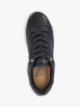 Dune Elli Contrast Panel Lace Up Trainers, Navy