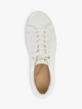 Dune Egent Quilted Leather Flatform Trainers, White