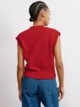 Albaray Wool Blend V Neck Tank Top, Red