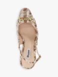 Dune Choices Embellished Fabric Heeled Sandals, Beige