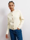 Albaray Button Wool Blend Cardigan, Cream