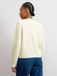 Albaray Button Wool Blend Cardigan, Cream