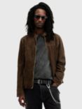 AllSaints Cora Suede Jacket, Brown Mid