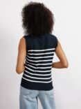 Albaray Organic Cotton Blend Stripe Tank Top, Navy/White