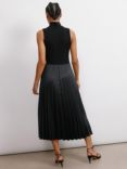 Albaray Ribbed Jersey Pleat Dress, Black