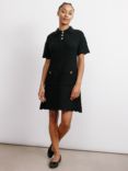 Albaray Pointelle Knit Wool Blend Dress, Black