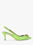 Kurt Geiger London Belgravia Leather Pointed Heeled Courts, Lime