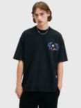 AllSaints Soarer Crew T-Shirt, Black Nearly Black