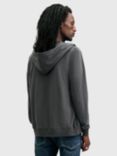 AllSaints Brace Cotton Zip Hoodie, Grey Mid