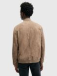 AllSaints Kemble Suede Bomber Jacket, Brown