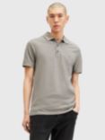 AllSaints Reform Short Sleeve Polo Shirt, Grey