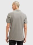 AllSaints Reform Short Sleeve Polo Shirt, Grey