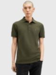 AllSaints Reform Slim Fit Polo Shirt, Green Mid