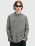 AllSaints Neo Check Long Sleeve Shirt, Black/White