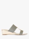 KG Kurt Geiger Arlo Metallic Wedged Sandals, Gold