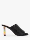 Kurt Geiger London Mayfair Crystal Heeled Mules, Black/Multi