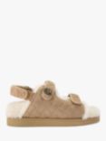 Kurt Geiger London Orson Quilted Suede Teddy Sandals, Beige