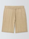 John Lewis Cotton Cashmere Lounge Shorts, Blue Navy, Natural Sand