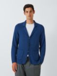 John Lewis Cotton Cashmere Lounge Blazer, Blue Navy