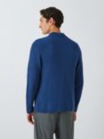 John Lewis Cotton Cashmere Lounge Blazer, Blue Navy