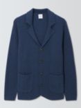 John Lewis Cotton Cashmere Lounge Blazer, Blue Navy