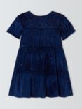 John Lewis Kids' Glitter Velour Party Dress, Multi